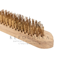 Шестирядная стальная щетка Kranz с деревянной ручкой 280 мм