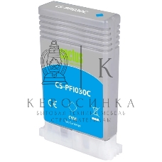 Картридж струйный Cactus CS-PFI030C PFI-030C голубой (55мл) для Canon imagePROGRAF TA-20/30