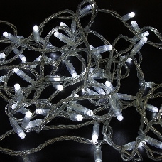 Гирлянда Neon-night Нить 10 м, 200 LED, прозрачный ПВХ, цвет свечения белый с эффектом мерцания (каждый 5-й)