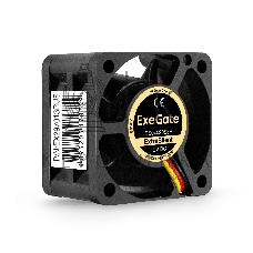 Вентилятор для корпуса ExeGate ExtraSilent ES04020S3P черный, 40 мм, 6300 об/мин, 28 дБ, 3 pin