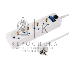 Сетевой фильтр PROconnect STANDARD 4 гнезда, 1.5 м, 3х0.75 мм², с/з + автовыкл., белый