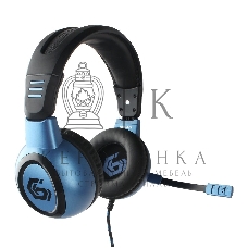 Гарнитура проводная игровая Gembird MHS-G55 черный/синийрегулировка громкостиотключение микрофонакабель 2.5м