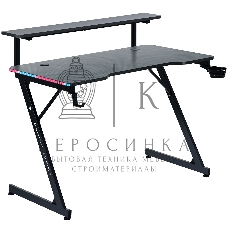 Стол игровой Defender Adamant полка, подвесы, черный, МДФ, RGb