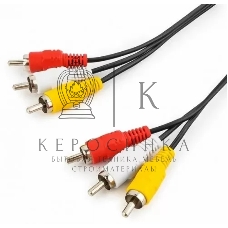 Кабель GoPower 3XRCA (M)-3XRCA (M) 5.0M 00-00027486 черный
