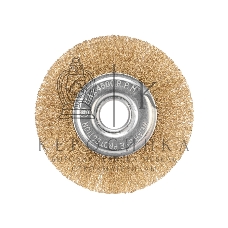 Щетка дисковая для УШМ Kranz латунь 125 мм, отв. 22,23 мм