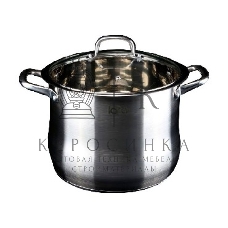 Кастрюля LARA LR02-46 20,0л LR02-46 Кастрюля LARA (нерж) 32x25см, 20л, капсулир индукц дно, крышка из стали