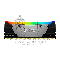 Оперативная память Kingston Fury Renegade RGB, DDR4, 64Gb (4x16Gb), 3200MHz, CL16, DIMM, с радиаторами, RGB, серый/черный