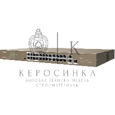Коммутатор IP-COM F1126P-24-250W PoE неуправляемый 26-Ports 10/100 Mbps Base-TX + 1-Port 1000 Base-X SFP/24-Ports PoE (PoE бюджет 230W)