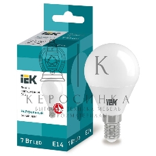 Лампа cветодиодная IEK LLE-G45-7-230-40-E14 ECO G45 шар 7Вт 230В 4000К E14