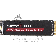 Накопитель SSD Patriot Viper VP4300 Lite, 4Tb, PCIe 4.0 x4, M.2 2280, NVMe, R/W 7400/6000, с радиатором