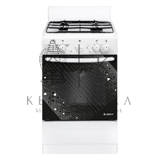 Плита газовая Gefest ПГ 5100 0017 белый конфорок - 4 шт, духовка - 52 л, 50 см x 85 см x 58.5 см
