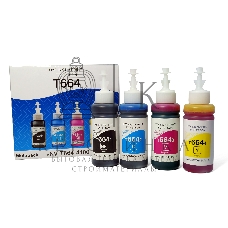 Чернила NVPrint T664 для принтеров Epson, набор 4 цвета по 100 мл совместимые