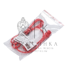 Кабель питания Cablexpert PC-186-VDE-R-1.8M, Schuko-C13, 3x0.75мм2, 10A, с заземлением, медь, 1.8м, красный, пакет