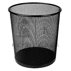 Корзина для бумаг Deli E9190 круглая 12л. мет.сетка черный