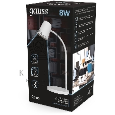 Светильник настольный Gauss Qplus модель GTL603 8W 600lm 4000K 170-265V белый диммируемый LED 1/8
