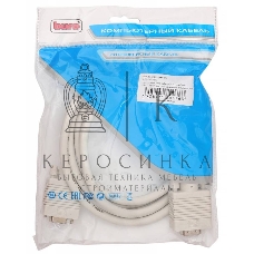 Удлинитель Buro кабеля VGA-15M/Fpro SVGA 15m/f для LCD мониторов 2 фильтра 1.8м