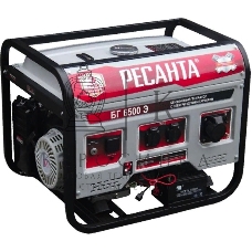 Электрогенератор бензиновый Ресанта БГ 6500 Э, 5.5 кВт, 66 дБ, 69.8 кг