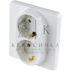 Розетка 2 x 2К+З немецкий стандарт 16А 250 В белый