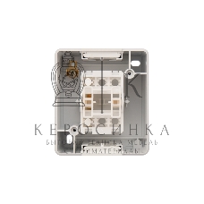 Выключатель одноклавишный Kranz INDUSTRIAL IP54, о/у, белый