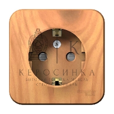 Розетка 1-м ОП Blanca 16А IP20 250 В с заземл. защ. шторки с изолир. пластиной ясень SchE BLNRA011115