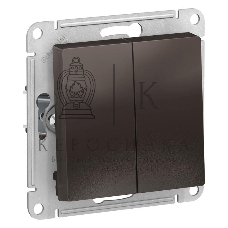 Механизм выключателя 2-кл. AtlasDesign (сх.5) 10АХ мокко SchE ATN000651