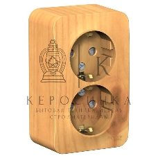 Розетка 2-м ОП Blanca 16А IP20 250 В с заземл. защ. шторки с изолир. пластиной ясень SchE BLNRA011215