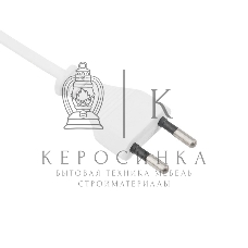 Шнур сетевой Rexant вилка плоская без розетки, кабель 2x0.5 мм², длина 1,8 м., белый