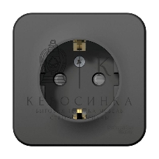 Розетка 1-м ОП Blanca 16А IP20 250 В с заземл. защ. шторки с изолир. пластиной антрацит SchE BLNRA011116