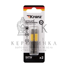Бита шестигранная Kranz KR-92-0422-1 HEX4х50 мм для шуруповерта (уп.2шт)