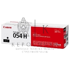 Картридж лазерный Canon 054H BK черный, увеличенной емкости для Canon i-Sensys LBP621Cw, Canon i-Sensys LBP621, Canon i-Sensys LBP623Cdw, Canon i-Sensys LBP623, Canon i-Sensys MF641Cw, Canon i-Sensys MF641, Canon i-Sensys MF643Cdw, Canon i-Sensys MF643, C