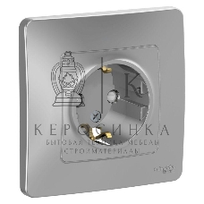 Розетка 1-м СП Blanca 16А IP20 250 В с заземл. защ. шторки алюм. SchE BLNRS001113