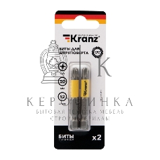 Бита для шуруповерта Kranz PZ3х50 мм (2 шт./уп.)
