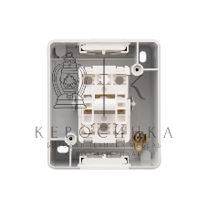 Выключатель Kranz двухклавишный INDUSTRIAL IP54, о/у, белый